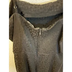Forever 21 Black Leopard Jacquard Mini Dress Adjustable Straps Size‎ L thumbnail 2