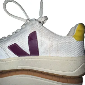 Veja V12 Leather Tennis Shoes Women Size 8‎ Sneakers Purple V Low Top Athletic thumbnail 8