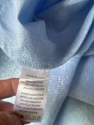 Hill House Athena Blue Glitter Smocked Nap Dress Size Small thumbnail 15