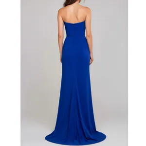 JOVANI Asymmetric Strapless Neck Gown 26166, Royal Blue, 4 (US) thumbnail 5