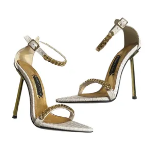 JESSICA RICH Monaco Chain Leather Heels Stilettos thumbnail 4
