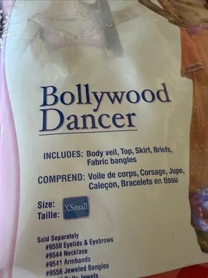 NWT womens Secret Wishes Sexy Bollywood Dancer Costume Halloween XS thumbnail 5