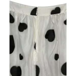 J.Crew Organza Heart Skirt Womens‎ 2 White Black A-Line Midi Romantic Coquette thumbnail 9