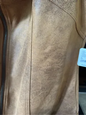 Free People Tan Faux Leather Pinafore Dress with Front Zip thumbnail 6