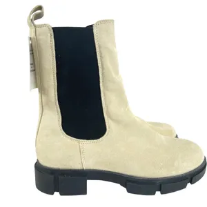 Cruza Tendência Chelsea Boots‎ Women 38 Beige Suede Lug Sole Tall Shaft thumbnail 7