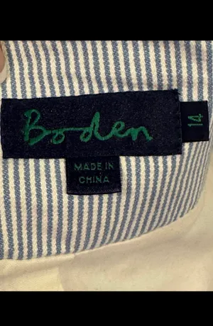 Boden Seersucker Blazer Blue White Striped Tailored Jacket US 10 UK 14 thumbnail 10