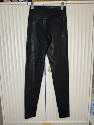 Offline by Aerie High-Waisted Crossover Waistband Black Metallic Leggings SMALL thumbnail 6