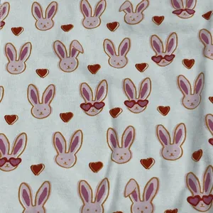 Roller Rabbit Love Bunnies Ladies 2 Piece Pajama PJ Set Pink White Size Large thumbnail 5