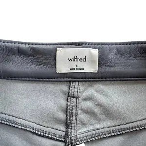 Wilfred Melina High Rise Faux Leather Pant Ardoise Grey Size 4 NEW Short 28" thumbnail 4