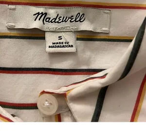 Madewell Central Shirt in Sadie Stripe- Size S thumbnail 7