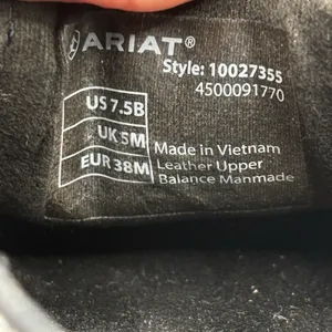 Ariat Crusier Womens Size 7.5B Black Suede Mocassin Boat Loafers Shoes 10027355 thumbnail 8