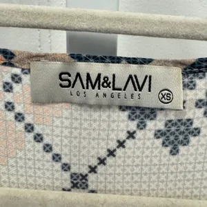 Sam & Lavi Los Angeles Geometric Pixel Print Mini Dress Long Sleeve XS Boho thumbnail 8