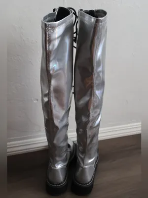like new open box Demonia Over the Knee Combat Boots Size 6 WOMENS thumbnail 8