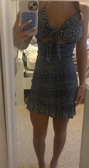 Blue and White Dress thumbnail 1