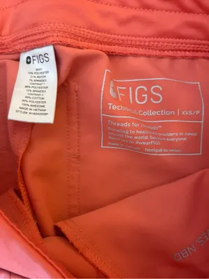 FIGS Zamora Joggers Scrub Bottoms Hot Coral Womens Size XXS Petite. thumbnail 6