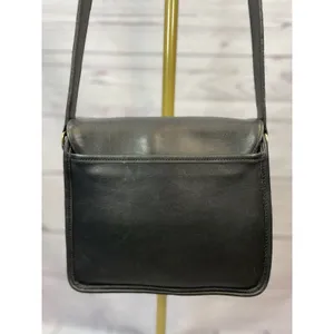 Coach Vintage Tribeca 9092 Black Leather Flap Crossbody Bag thumbnail 8