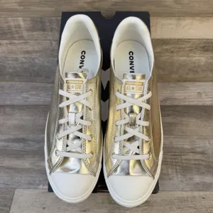 NEW Converse Chuck Taylor Dainty Lucky Ox Gold Metallic A15448C Women's Size 9.5 thumbnail 4
