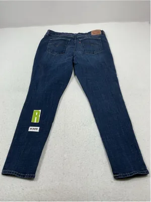 Womans Excellent Levi Strauss 721 Skinny Blue Jeans Waist 33 thumbnail 2