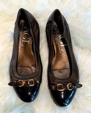 AGL brown & black‎ flats size eu 39 thumbnail 1