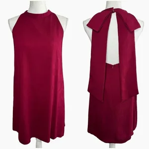 Elliatt Unwrapped‎ Bow Halter Dress Small Backless Sleeveless Party Cocktail Red thumbnail 3