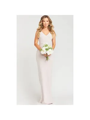 Show Me Your Mumu Morgan Dress‎ S Crepe V Neck Bridesmaid Maxi Gown Formal Small thumbnail 10