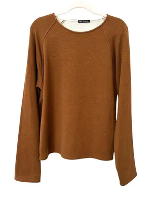 ZARA Oversized Relaxed Fit Thick Long Sleeve Brown Medium‎ thumbnail 1