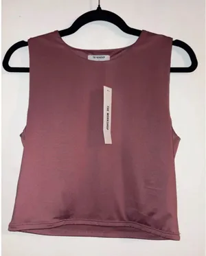 The Workshop Mauve Pink Crop Tank Top – Size Large (NWT) thumbnail 1
