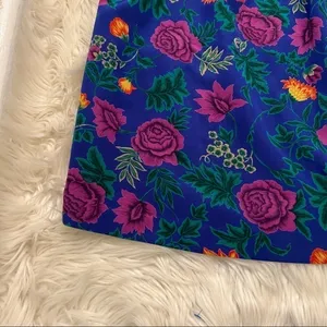 Vintage Country Suburbans Women's Size 2 Pull On Skirt Elastic Waist Blue Floral thumbnail 3