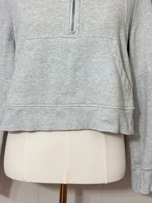 Lululemon Scuba Oversized Half Zip Hoodie XS/S Gray Tree Graphic thumbnail 3