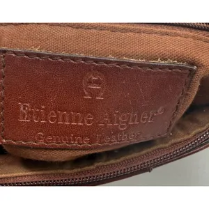 Etienne‎ Aigner Satchel Bag Womens Small Brown Leather Top Handle Logo Purse thumbnail 9