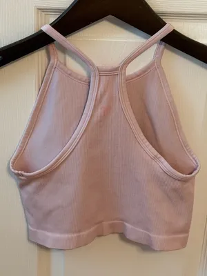 Aritzia Tna Pink Seamless Ribbed Tank thumbnail 3