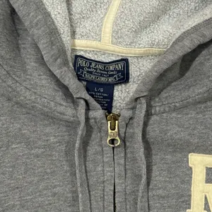 VTG Ralph Lauren RL 67 Grey Full Zip Hoodie Sweatshirt Women's L LG Cotton Blend thumbnail 3
