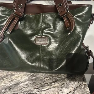 Stylish Green and Brown Women's Bag Xidibaoluo thumbnail 16