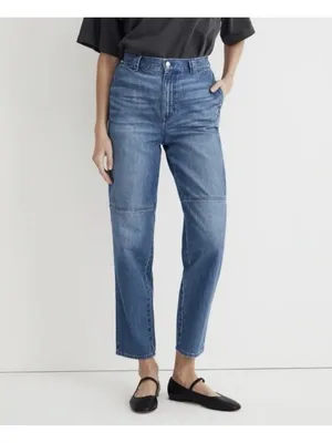 Madewell High Rise Cropped Tapered Leg Jeans in Ventnor Wash Size 30 thumbnail 2