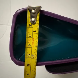 Authen Marc Jacobs Cosmetic Bag w/Lining Glossy Purple & Green. 7x5x2 thumbnail 8