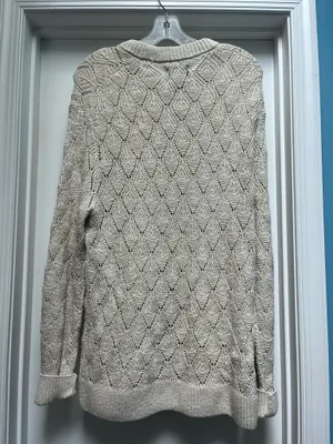 Abercrombie Men’s Tan Crocheted Sweater thumbnail 2