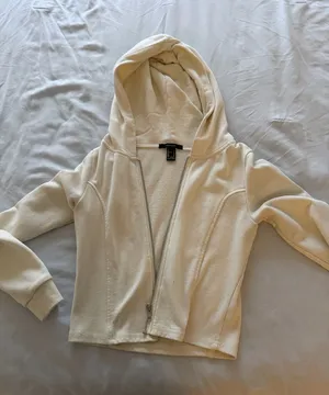 Forever 21 Cream Full Zip Hoodie Women’s thumbnail 1