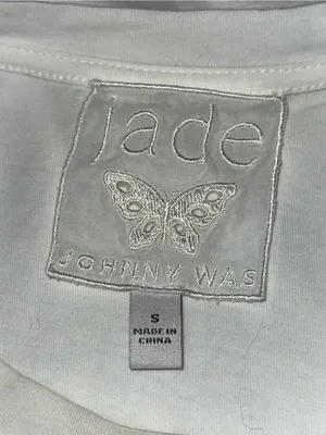 Johnny Was Jade Women’s Size S White Eyelet Puff Long Sleeve Nora Blouse Top thumbnail 8