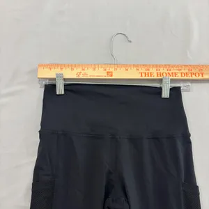 Aerie Chill Play Move High Waisted Mesh Pocket Leggings Black Womens Medium thumbnail 3