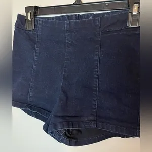 Dark Blue High Waist Denim Shorts Size 5 thumbnail 2