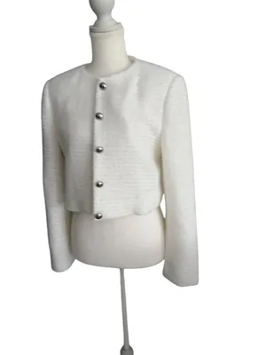 REFORMATION White Buttoned Blazer Jacket Size Small thumbnail 7