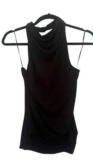 NWT Naked Wardrobe Black Backless Halter Top Modal Tank Top Size Small thumbnail 1