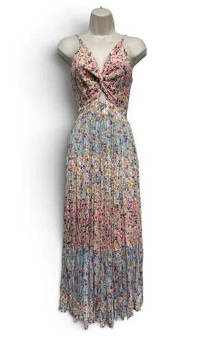 Angie Floral Peekaboo Tiered Maxi Dress thumbnail 2