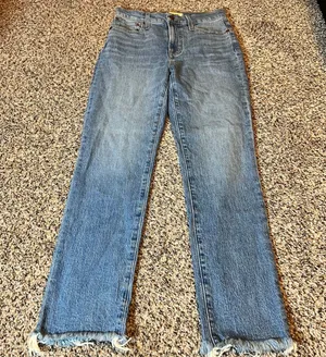 Madewell The‎ Perfect Vintage Jean High Rise Frayed Hem Medium Wash Women 26 thumbnail 1