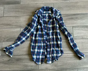 Ralph Lauren plaid button front shirt thumbnail 1