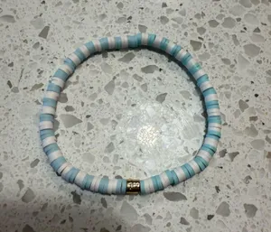 Pura Vida blue and white beaded bracelet thumbnail 1