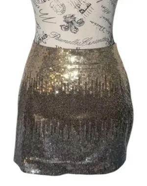 2b Bebe Ombre Sequin Mini Skirt, Size Small thumbnail 1