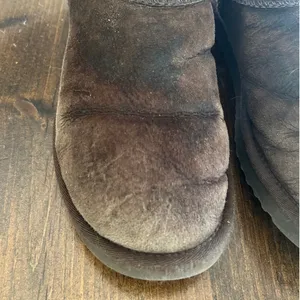 UGG Classic Short Boots W8 Brown Suede Sheepskin Lined Mid Calf Coz Warm Fall‎ thumbnail 4