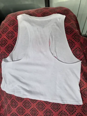 Pure Barre Houston Heights White W/red Logo Tank Top Medium thumbnail 4
