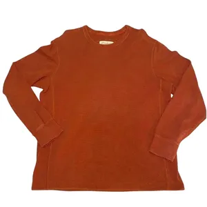Eddie Bauer Burnt Orange Waffle Knit Thermal Long‎ Sleeve Shirt XL thumbnail 1